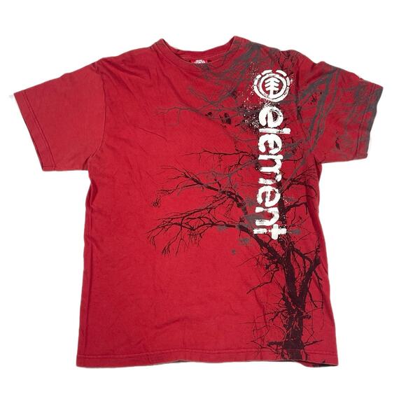 Element Other - Vintage Y2K Element Skateboards Tree Design T Shirt Tee Medium M Red B40